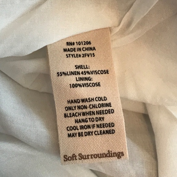 SOFT SURROUNDINGS Sonja Dress Midi Shift Blue White Women’s Size XL Size 18 1X - Picture 12 of 16